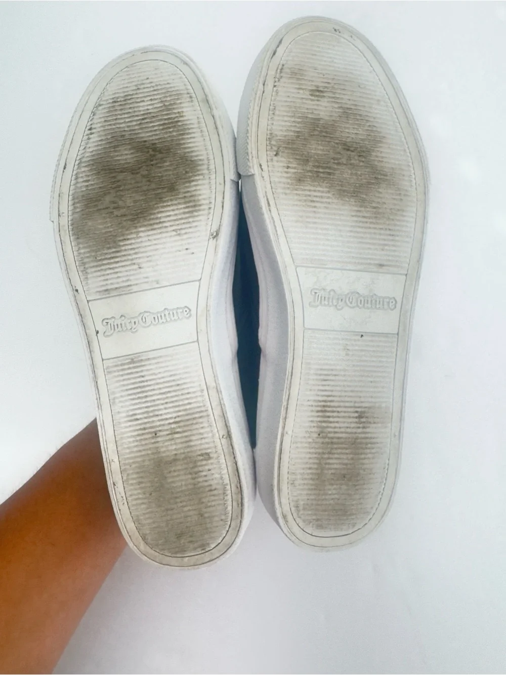 Juicy Couture Black Slip-On Logo Sneakers with White Sole